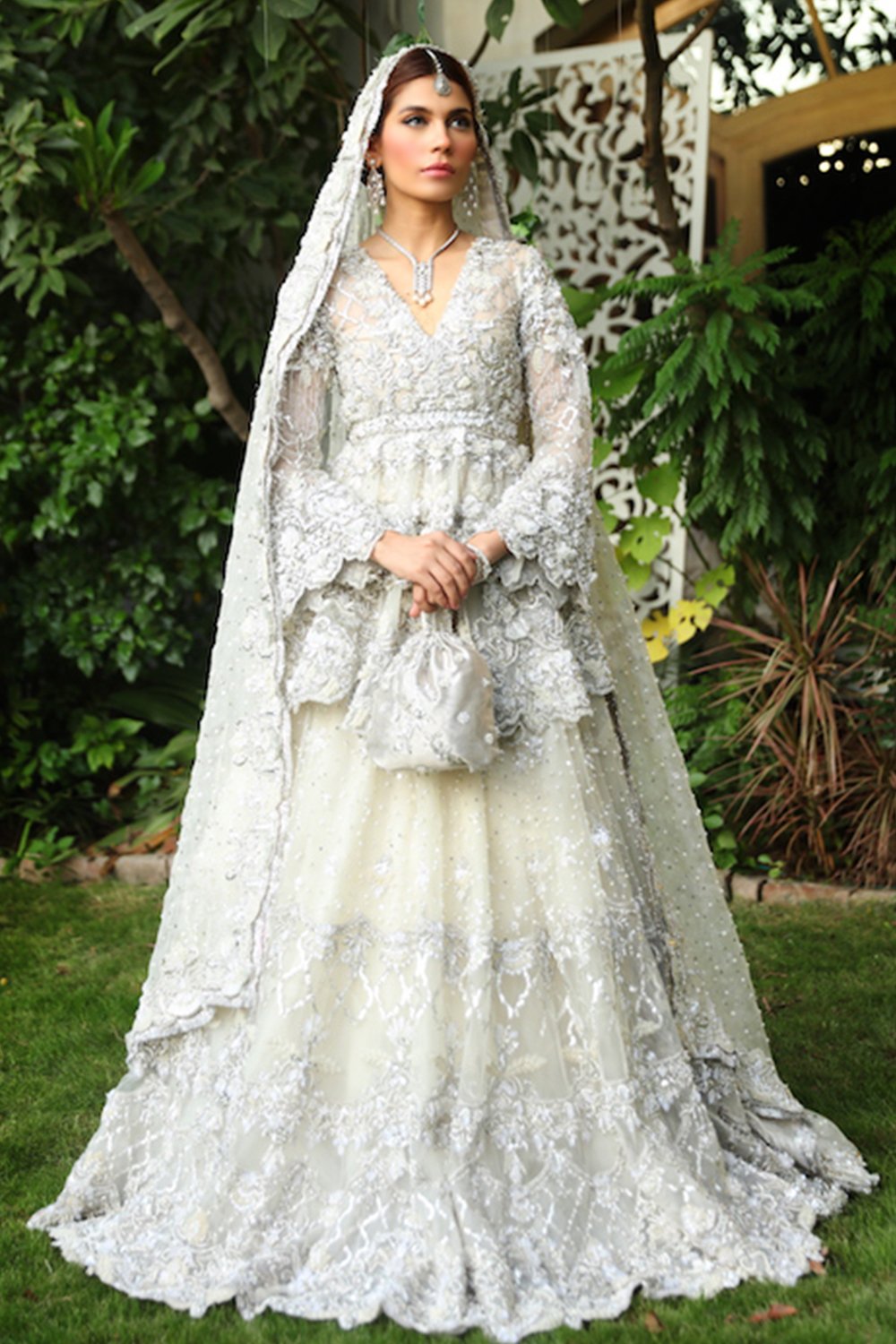 peplum pakistani wedding dress